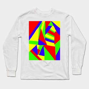 Abstract Primary Colors Long Sleeve T-Shirt